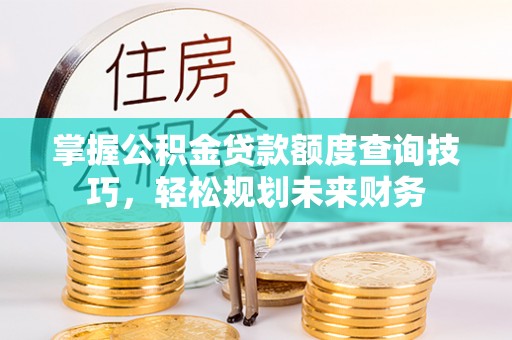 郏县掌握公积金贷款额度查询技巧，轻松规划未来财务