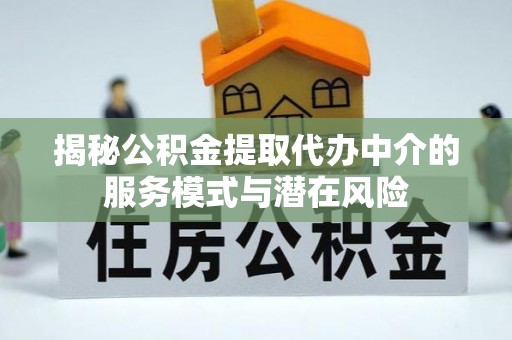 郏县揭秘公积金提取代办中介的服务模式与潜在风险