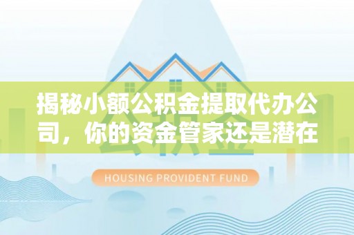郏县揭秘小额公积金提取代办公司，你的资金管家还是潜在风险？