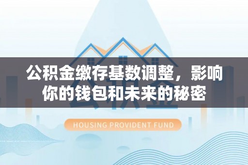 郏县公积金缴存基数调整，影响你的钱包和未来的秘密